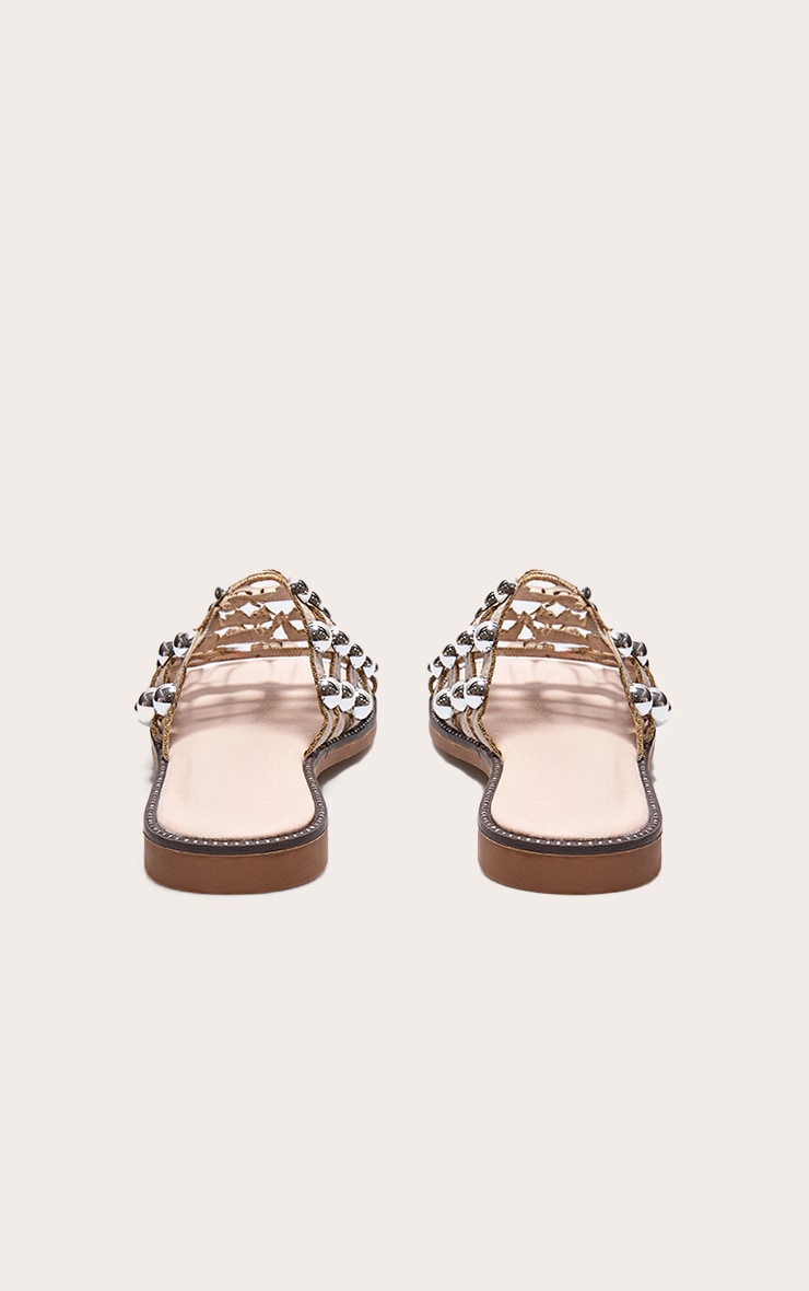 Alisa Nude Large Studded Sliders image 4