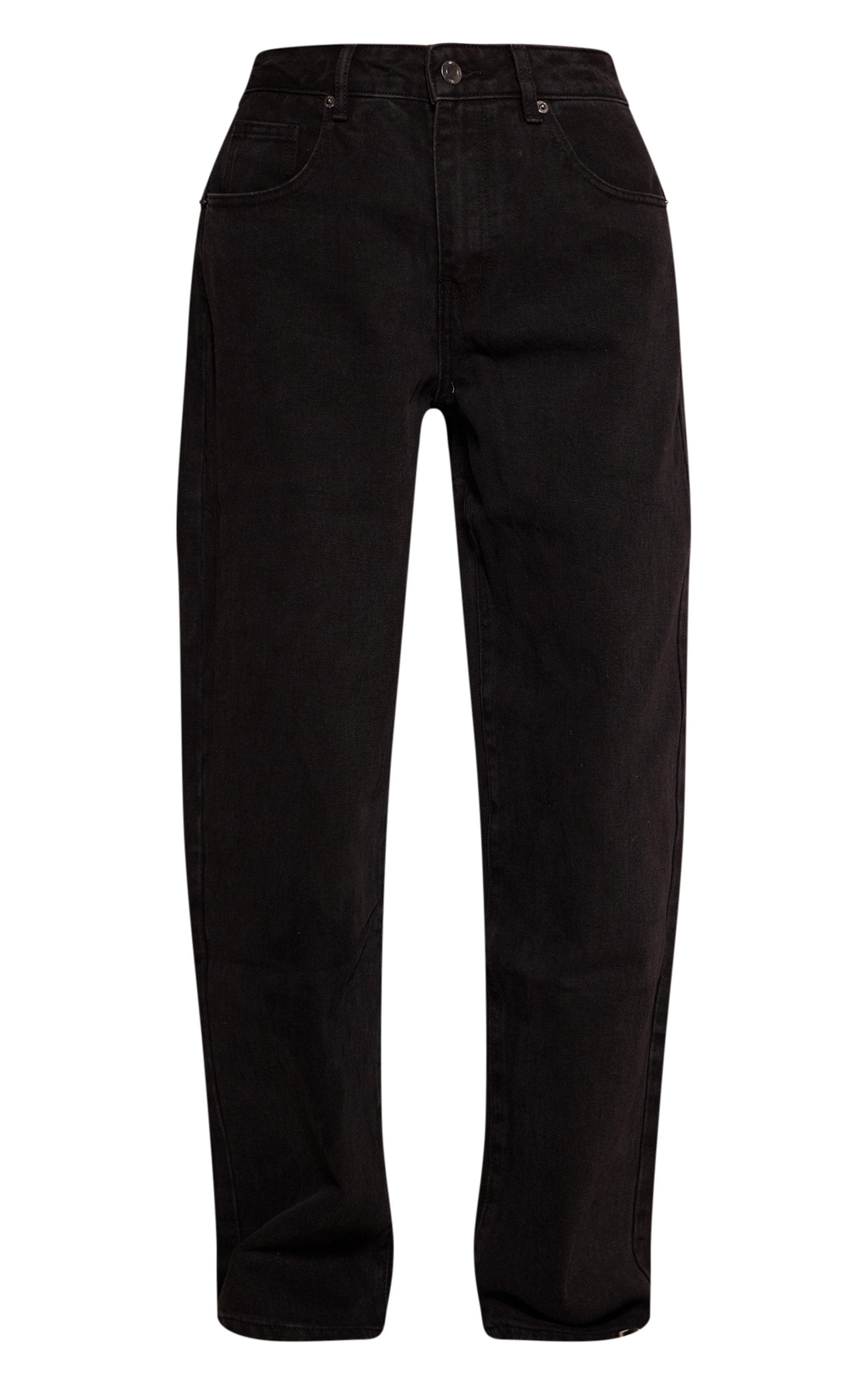 Washed Black Dipped Back Style Boyfriend Jeans image 5