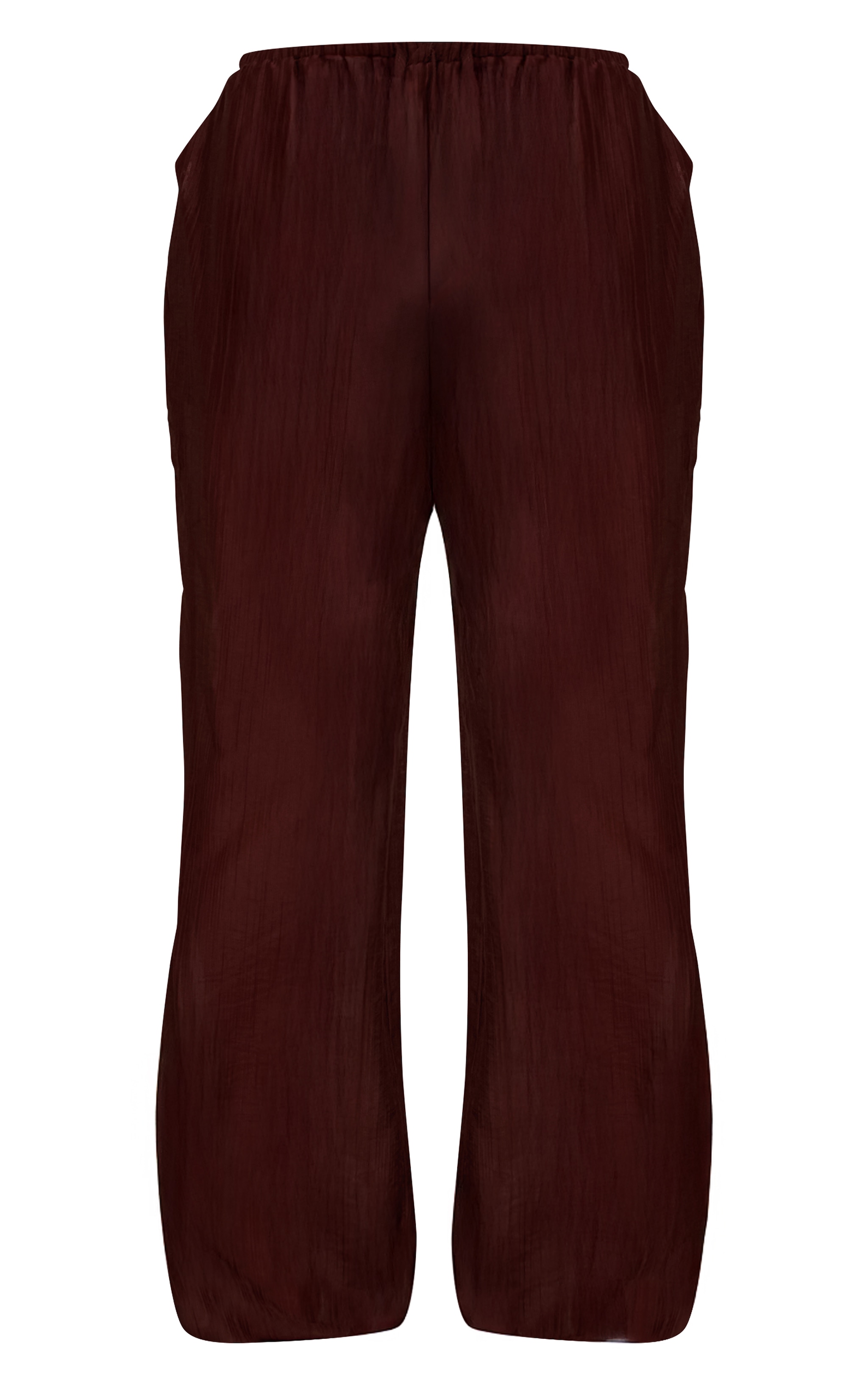 Chocolate Textured Slouchy Straight Leg Pant image 5