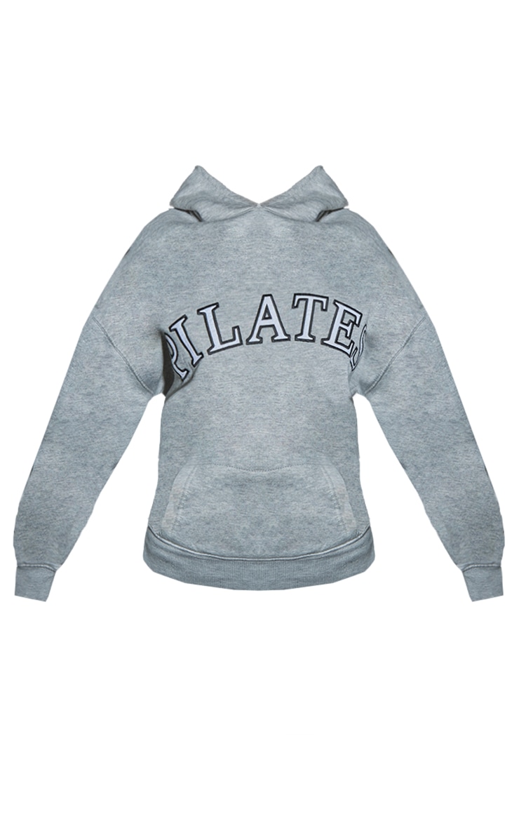 Petite Hoodie gris cendré à imprimé Pilates image 5
