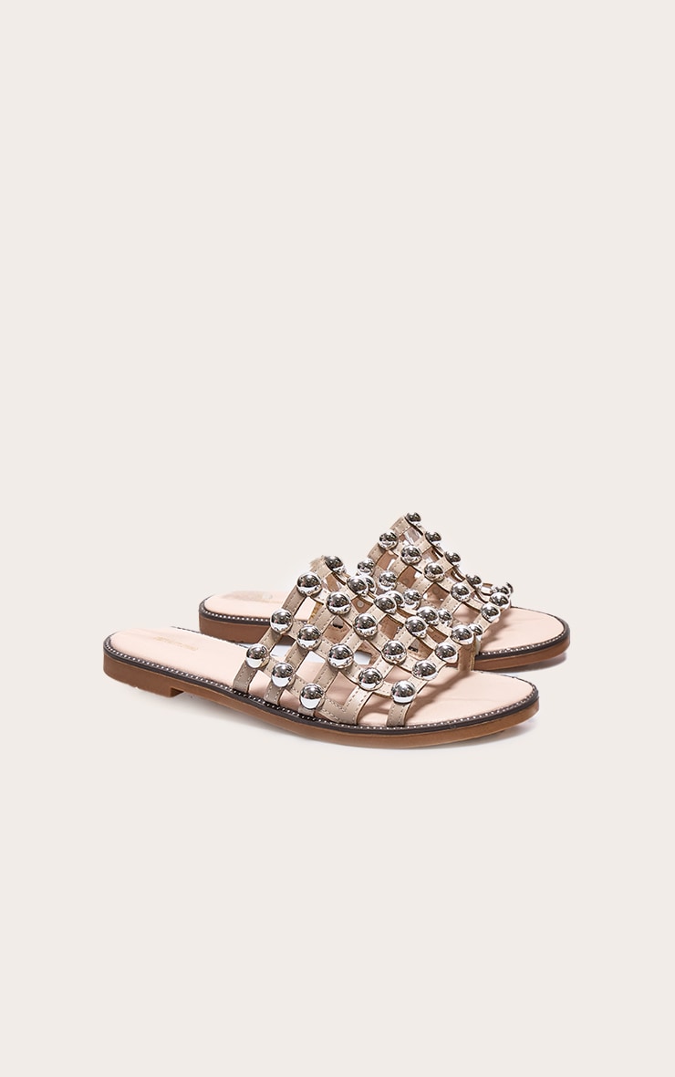 Alisa Nude Large Studded Sliders image 3