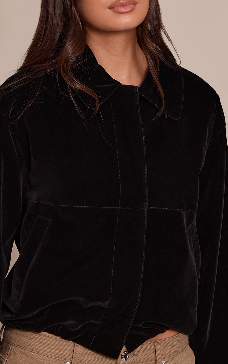 Black Velvet Bomber Jacket  image 4