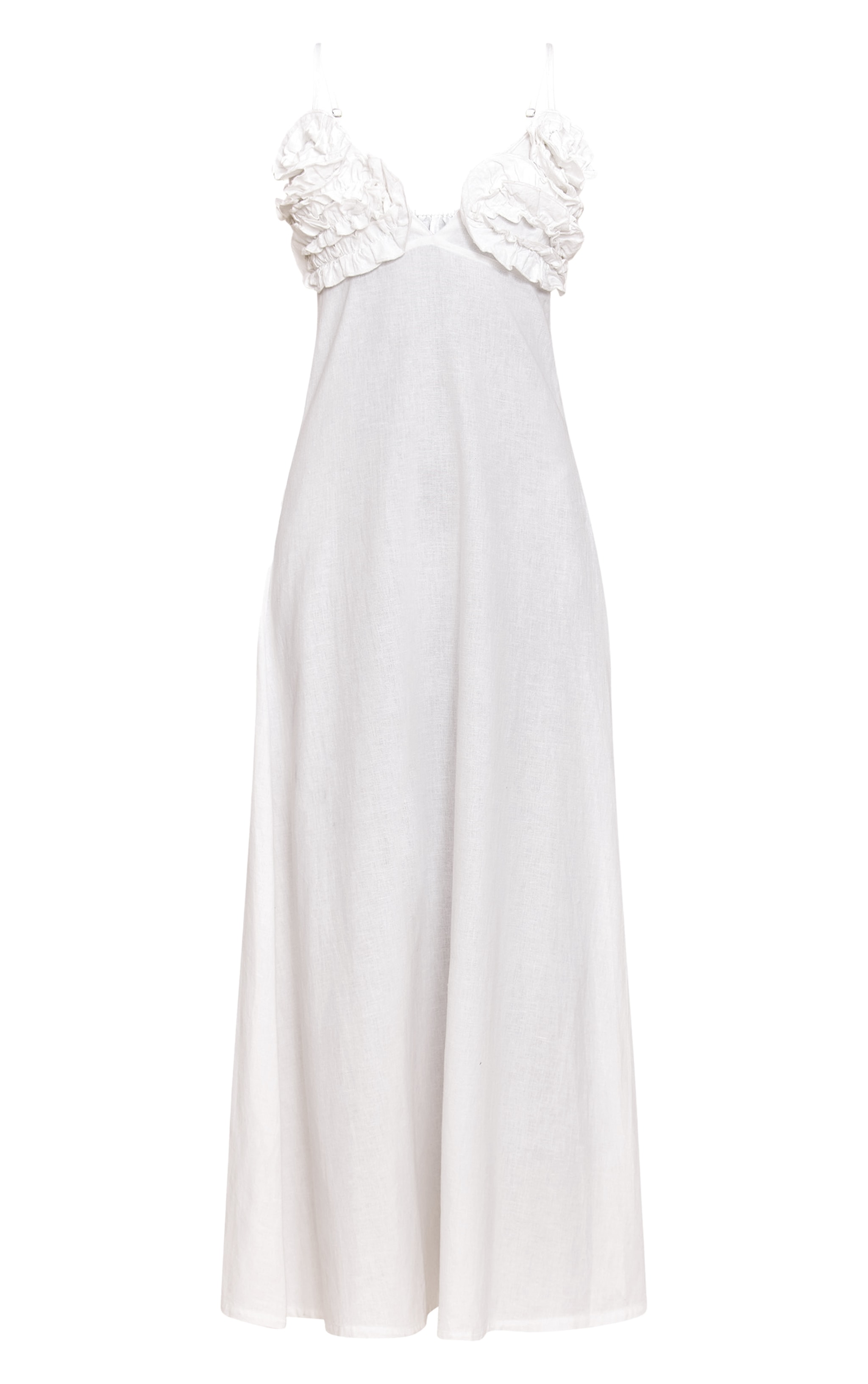 Cream Floral Bust Maxi Dress image 5