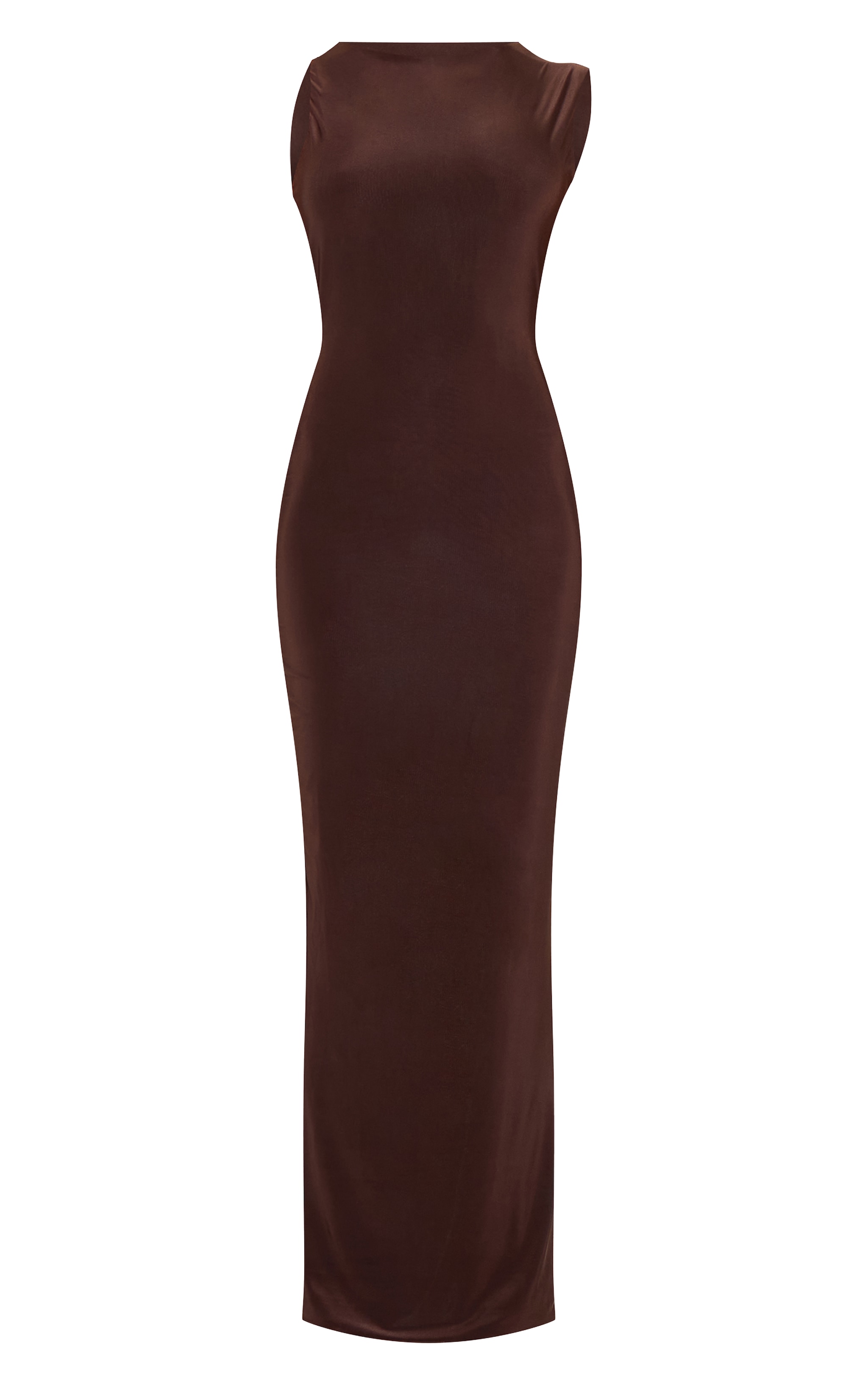 Petite Chocolate Cut Out Side Maxi Dress image 5