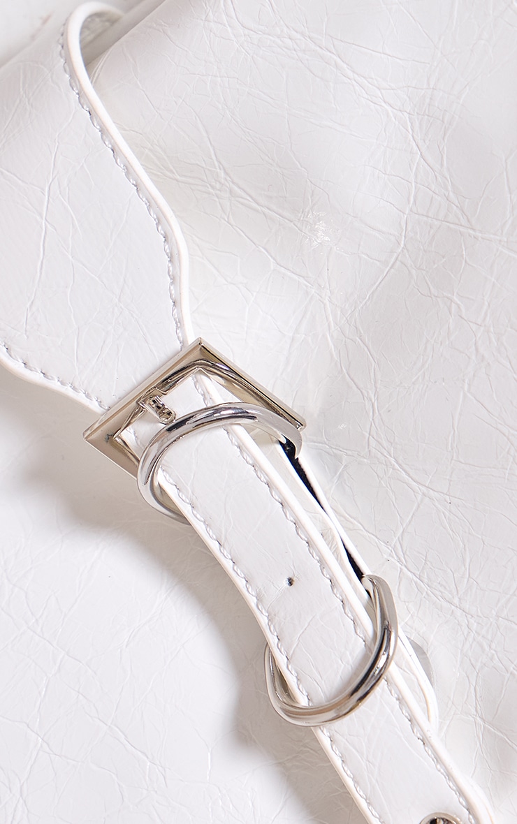 White Buckle Shoulder Bag image 3