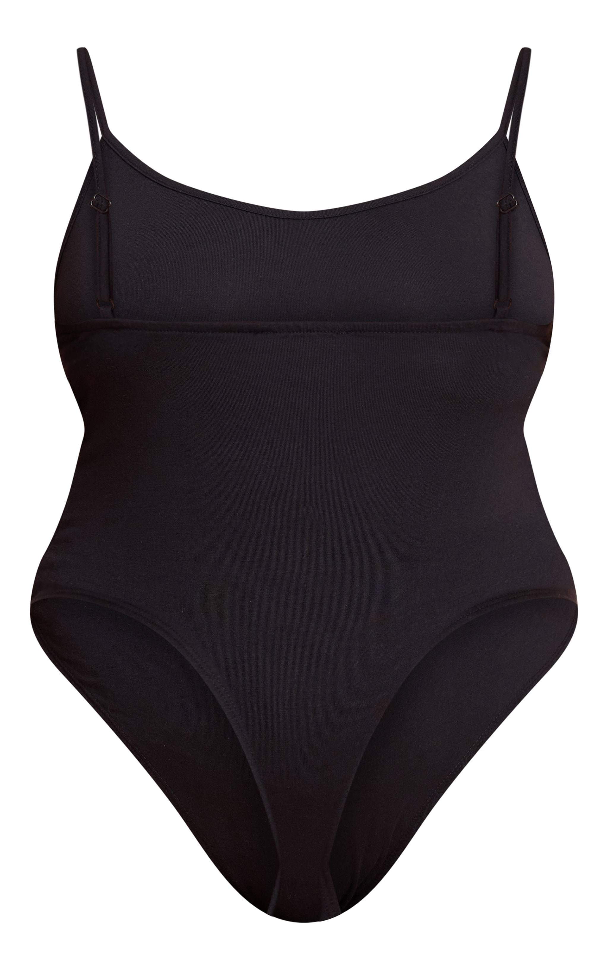 Plus Black Soft Cotton Strappy Bodysuit image 6