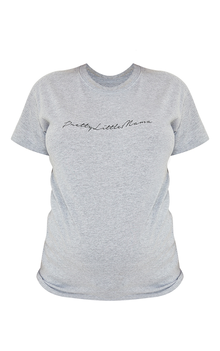 PRETTYLITTLETHING Maternity Grey T Shirt image 5