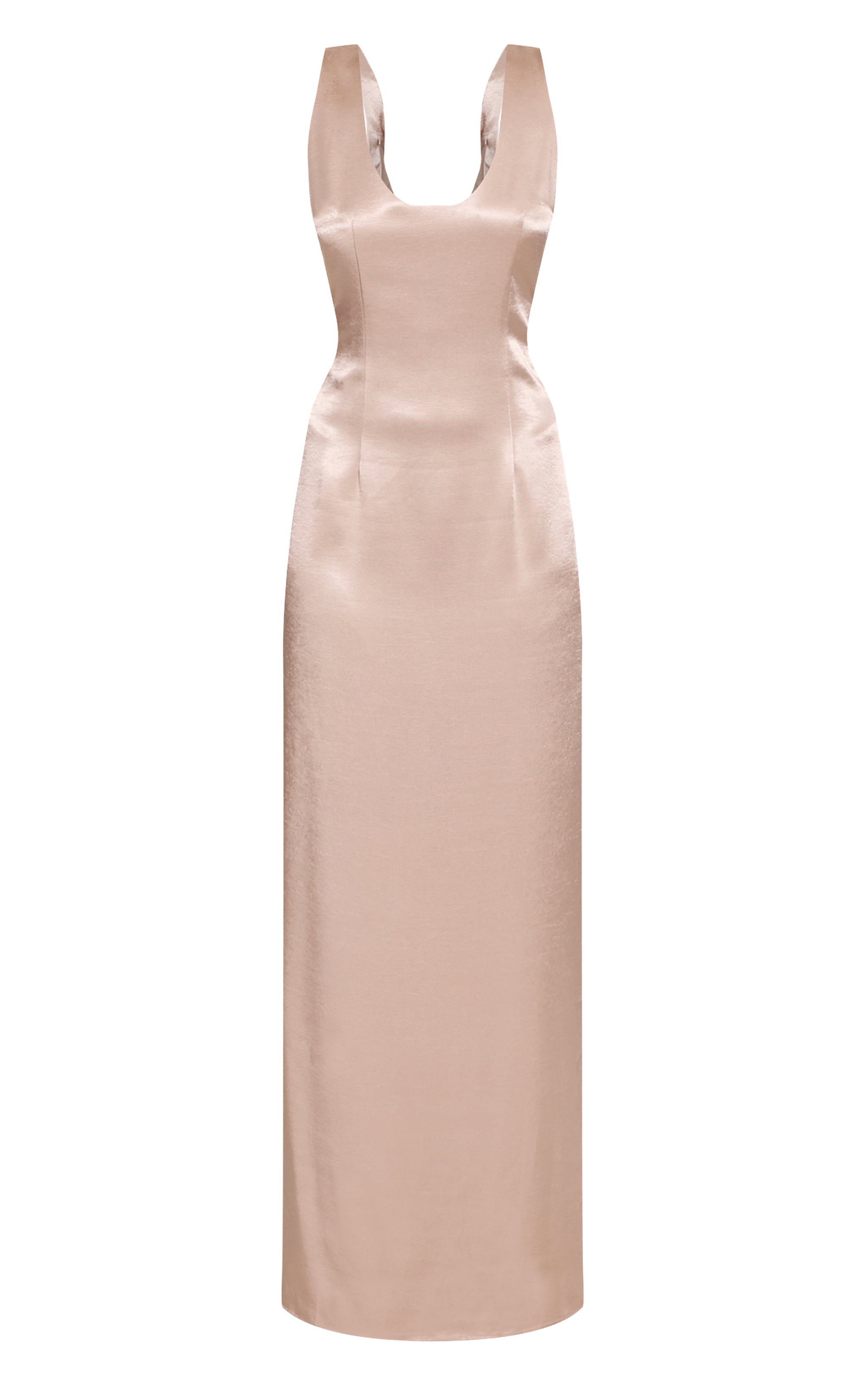 Gold Low Back Sleeveless Maxi Dress image 5