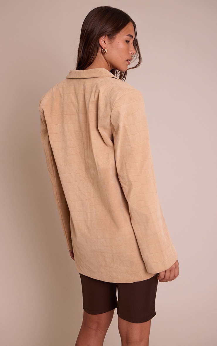 Sand Croc Suede Blazer image 2