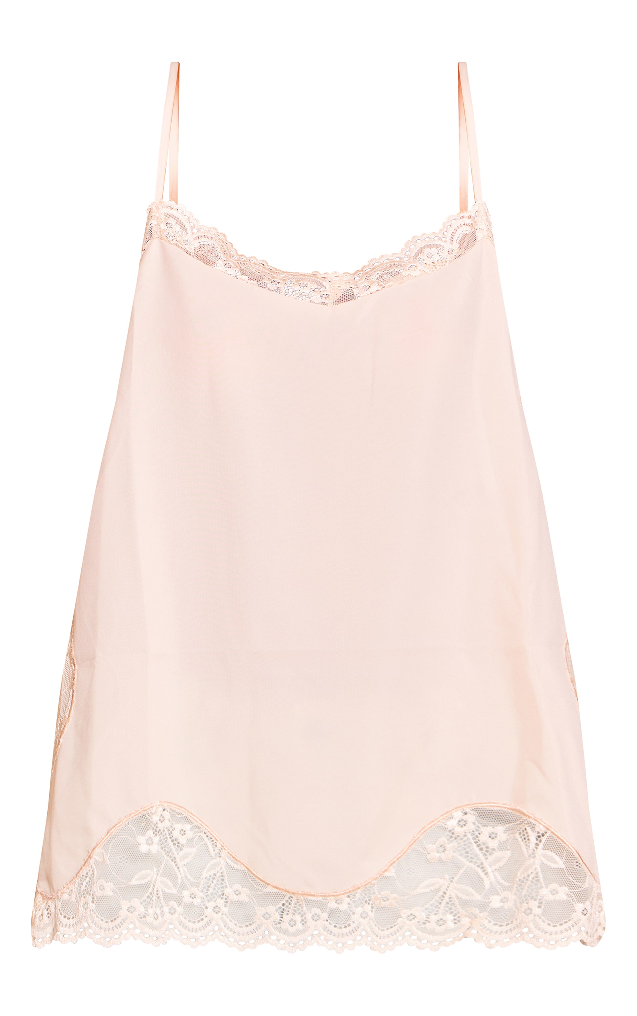 Cream Woven Lace Trim Detail Strappy Cami Top image 5