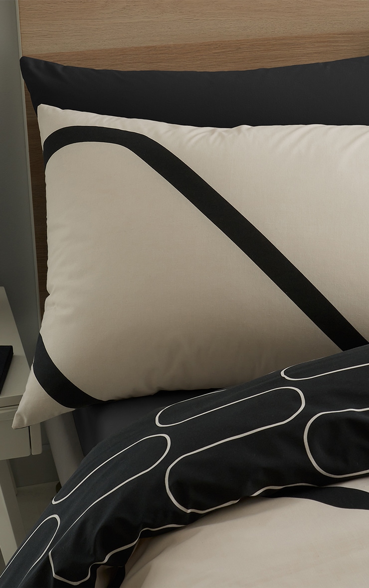 Linear Curve Geometric King Size Duvet Cover image 4