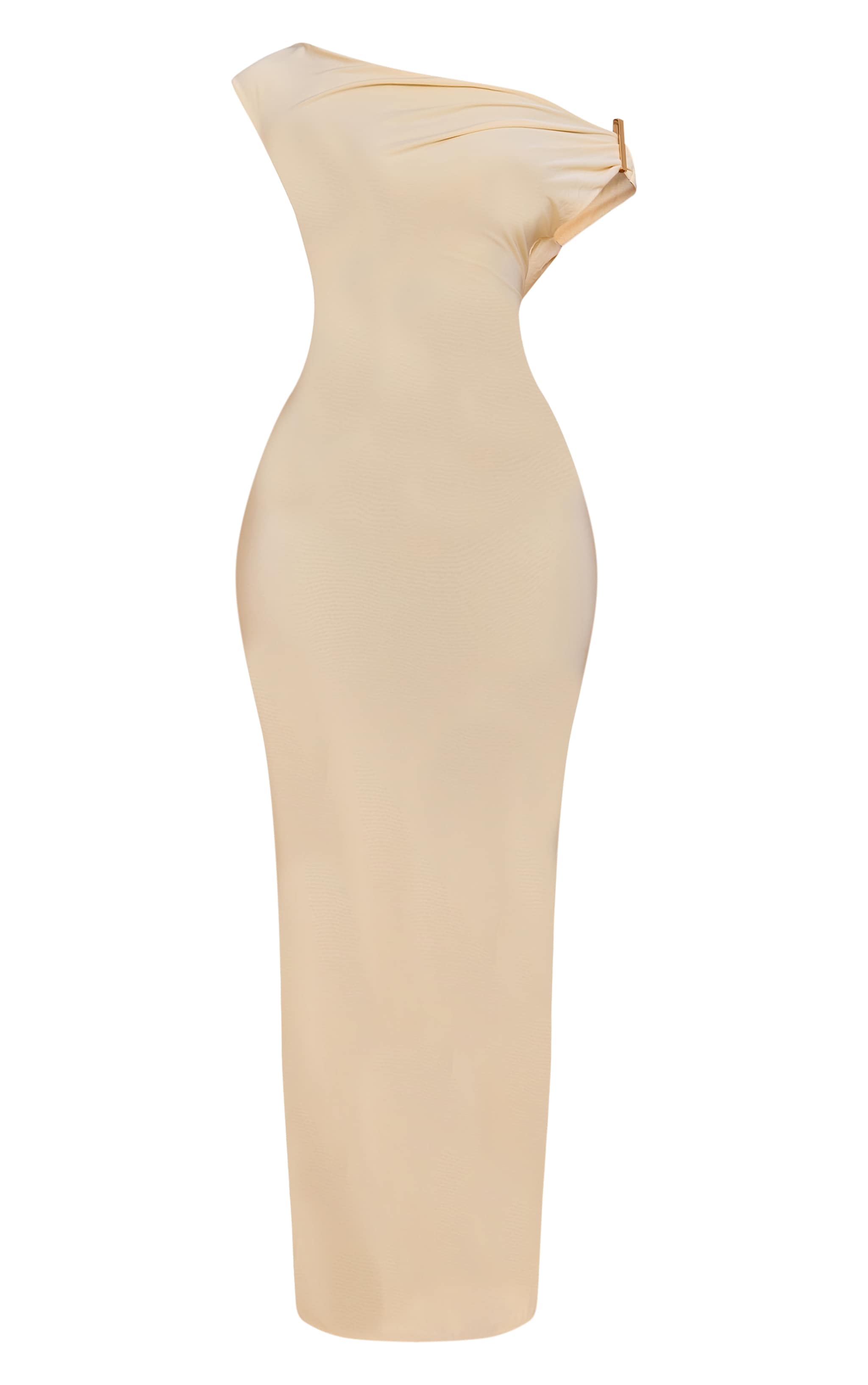 Petite Robe longue crème au beurre à empiècement image 5