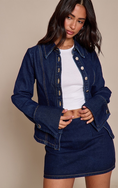 Petite Indigo Denim Mini Skirt