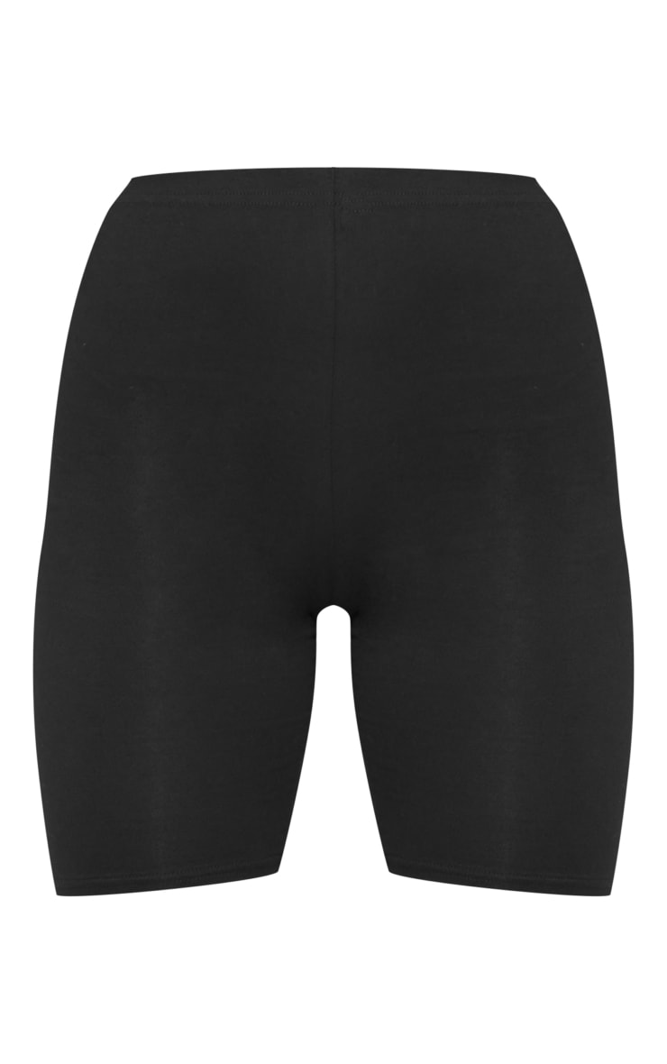 Black Basic Soft Cotton Bike Shorts image 6