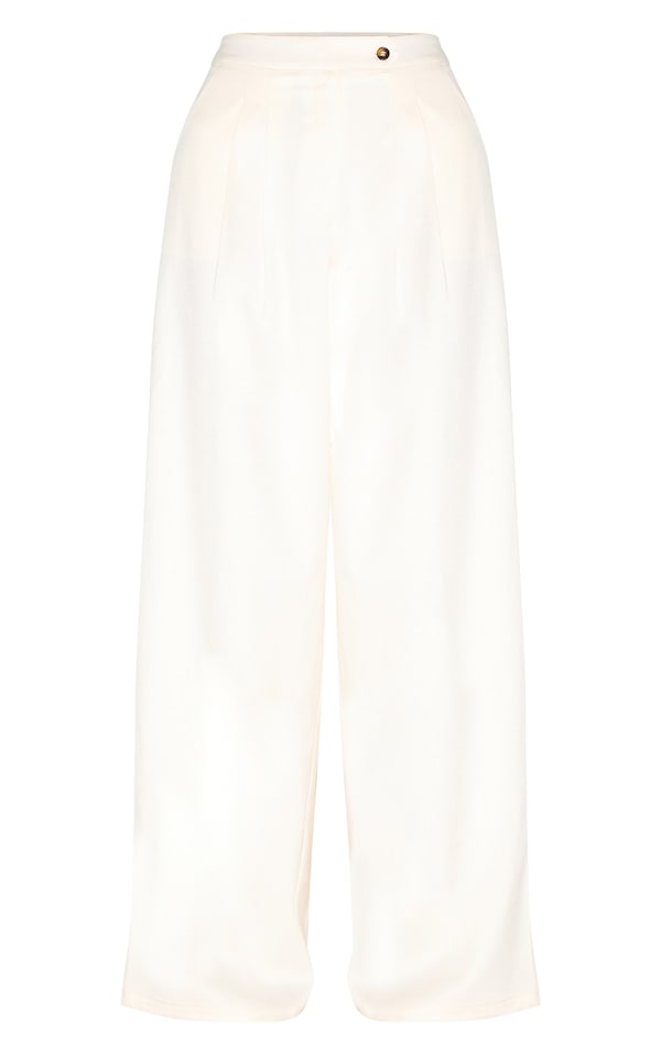Plato Cream Abstract Wide Leg Pants