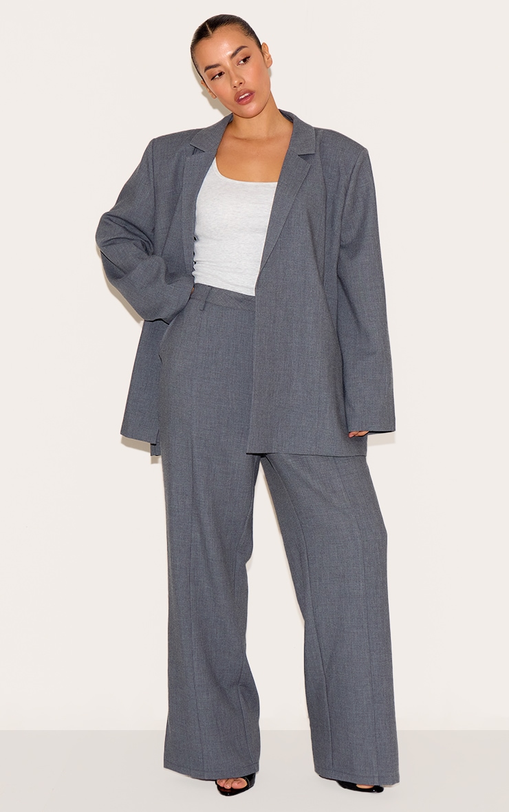 Plus Blazer de tailleur dad oversize gris anthracite image 3