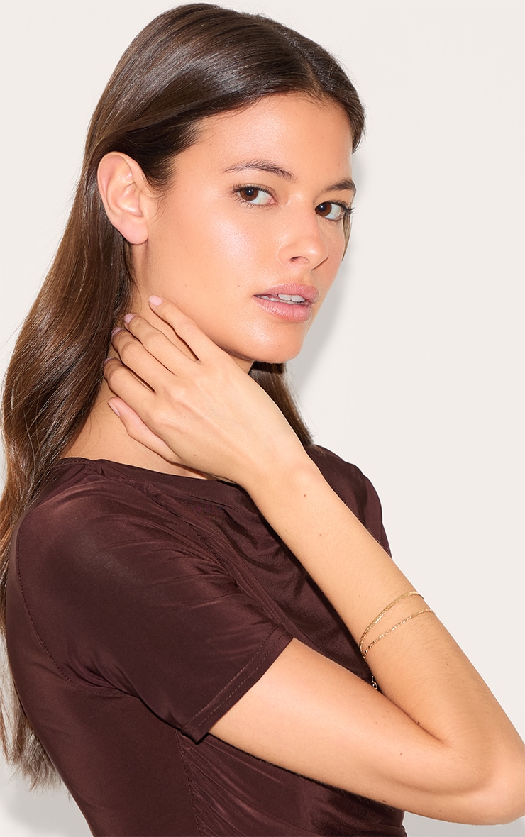 Gold Layered Slim Snake Chain Multipack Bracelet image 3