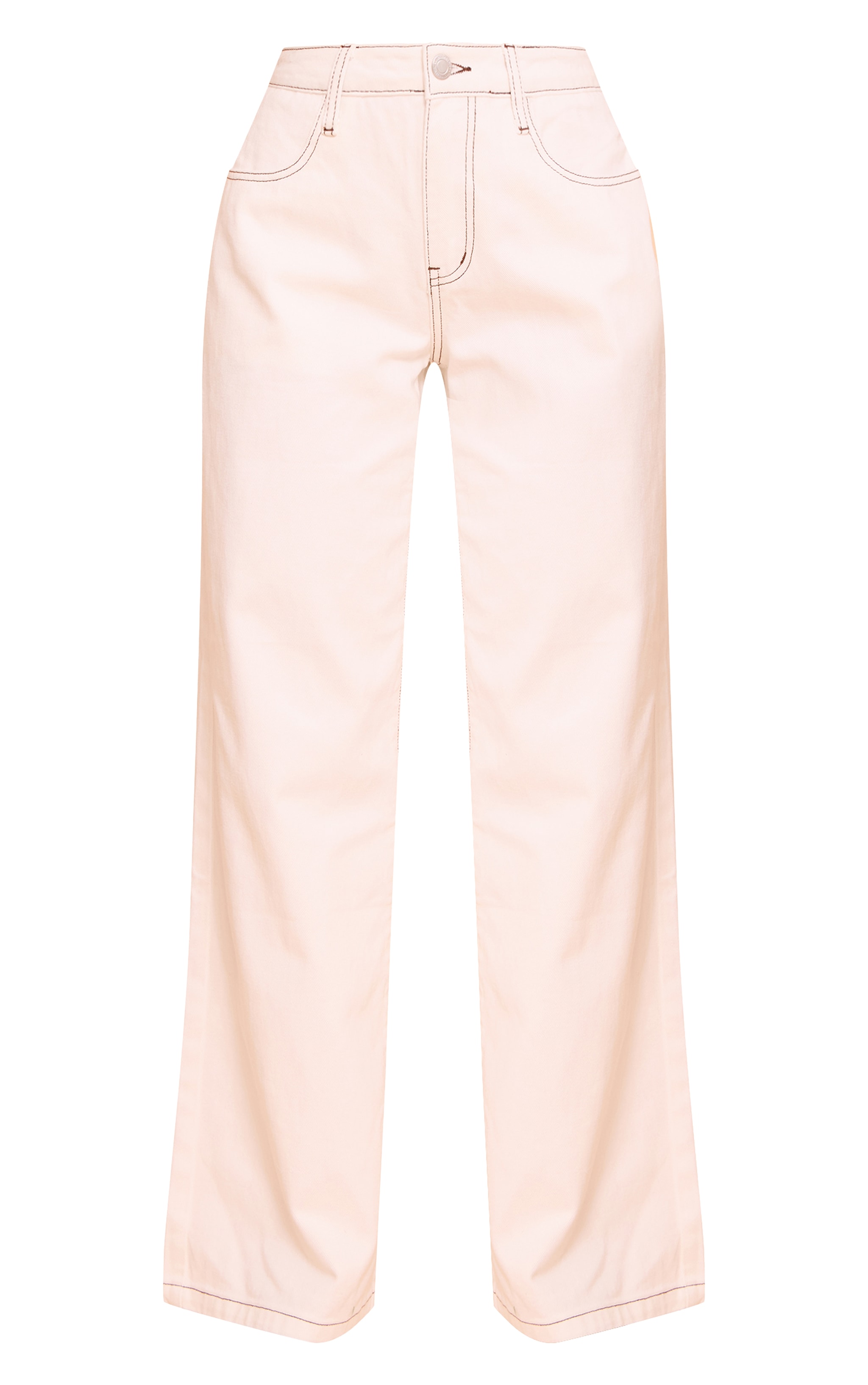 White Mid Waisted Denim Jeans image 5
