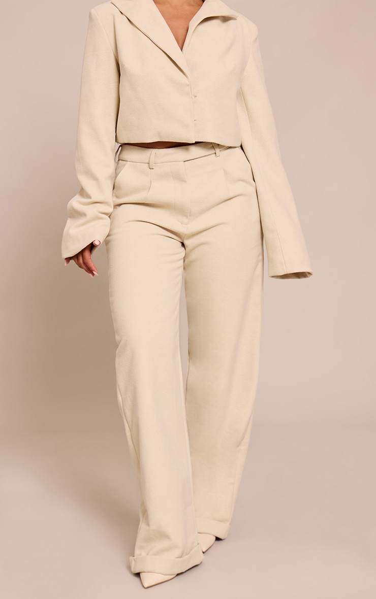 Shape Butter Yellow  Wool-Look High Waisted Pants image 2