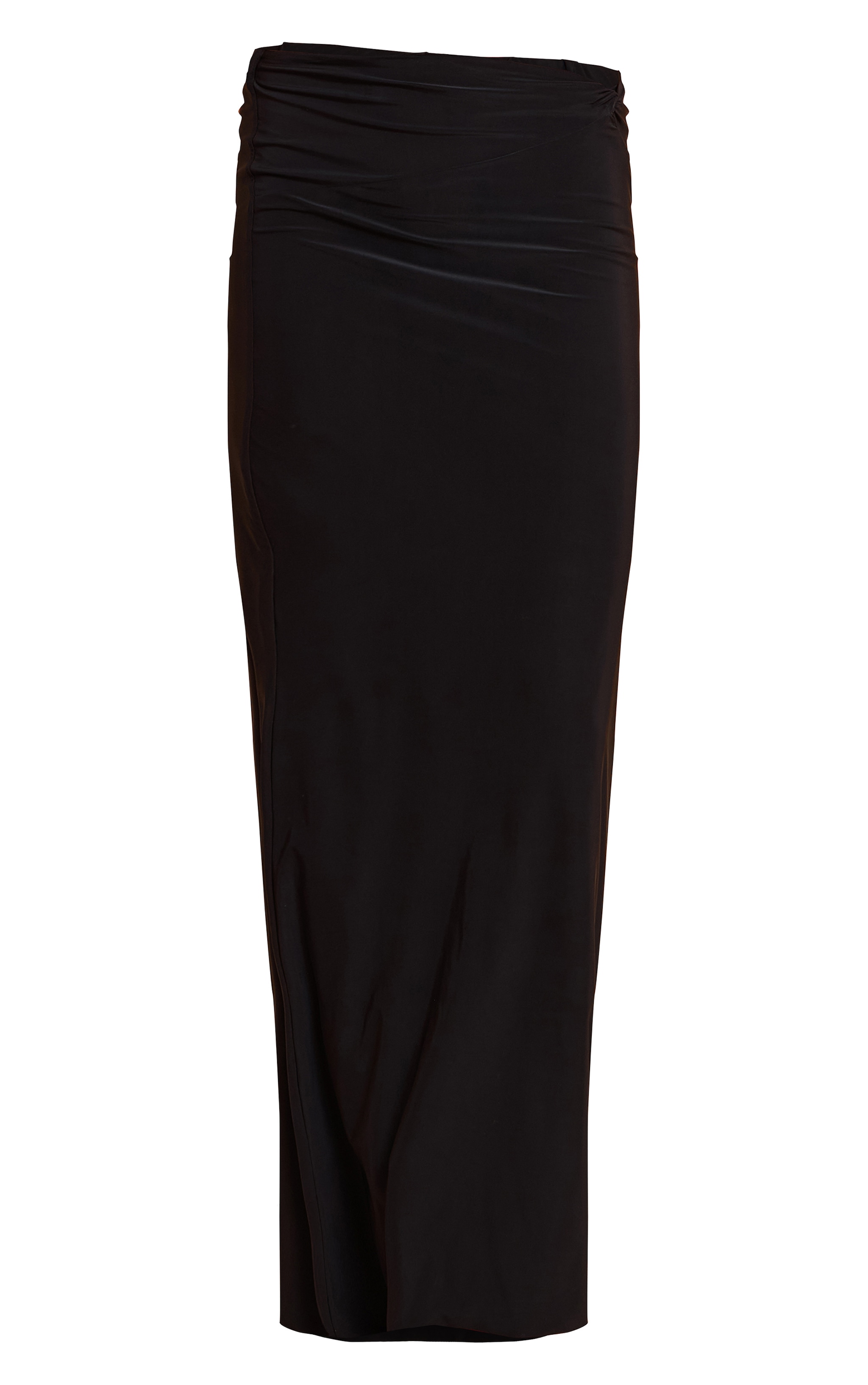 Petite Black Twist Detail Maxi Skirt image 5