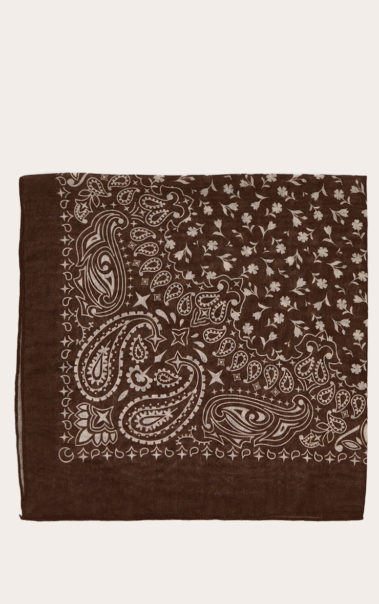 Chocolate Paisley Bandana image 2