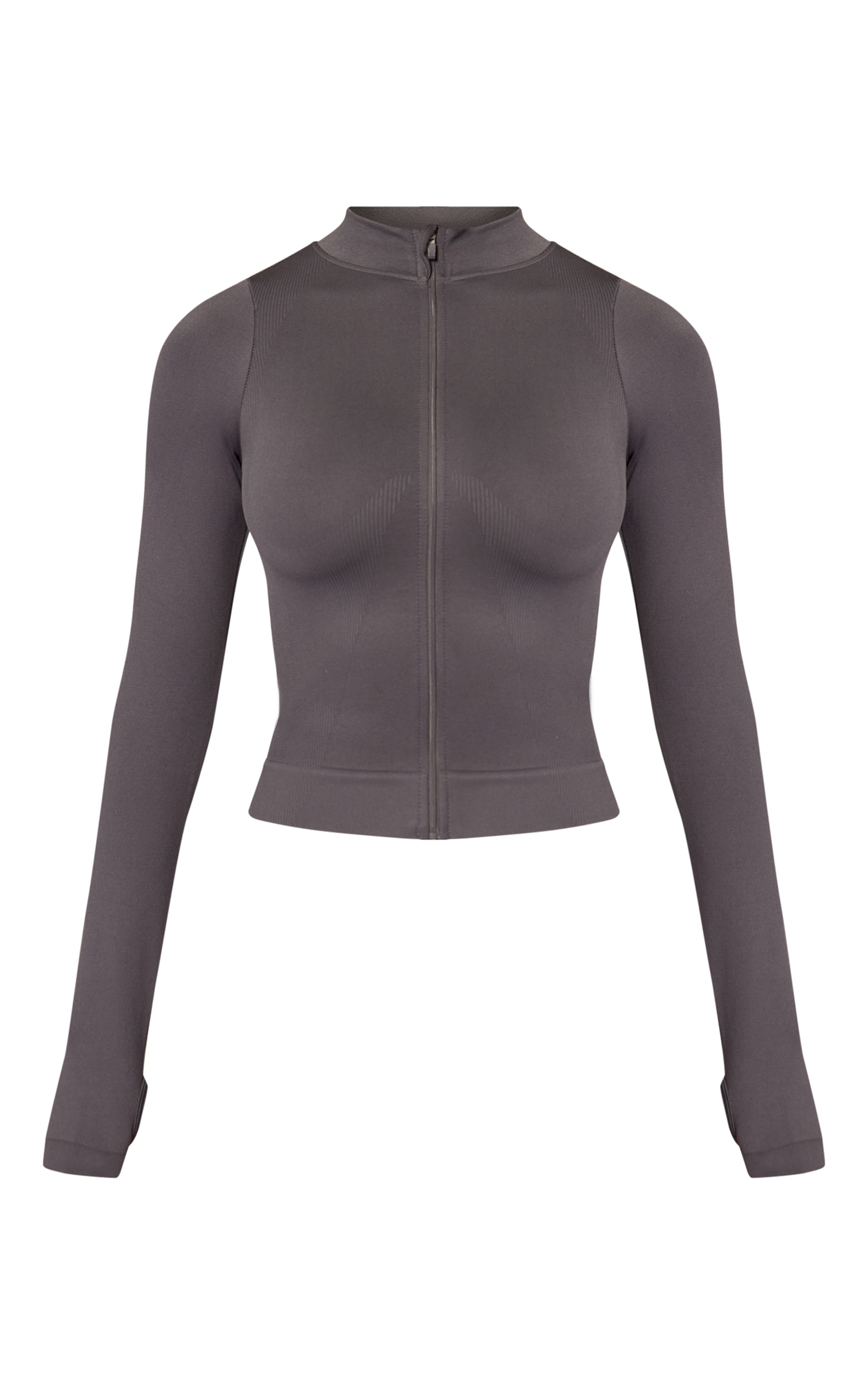 Charcoal Basic Seamless Jacket image 5