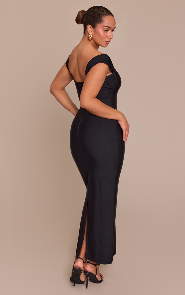 Shape  Black Bandage Midi Dress  image 2
