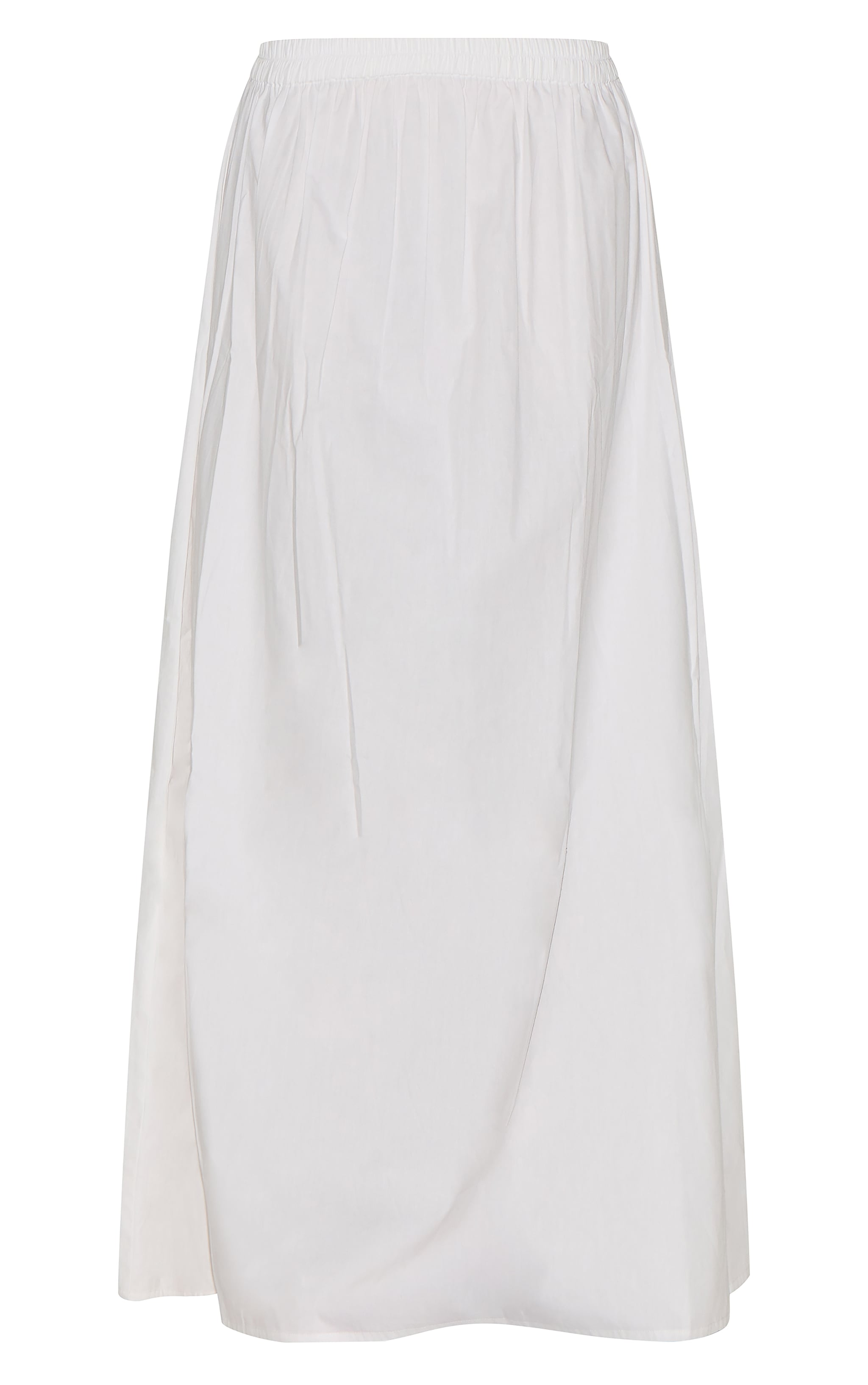 スカート 120% Lino White Cotton Skirt Lightweight Organic Cotton French Terry A-Line Skirt