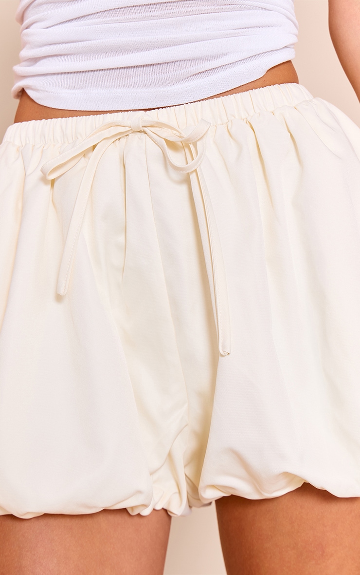 Cream Puffball Drawstring Shorts image 5