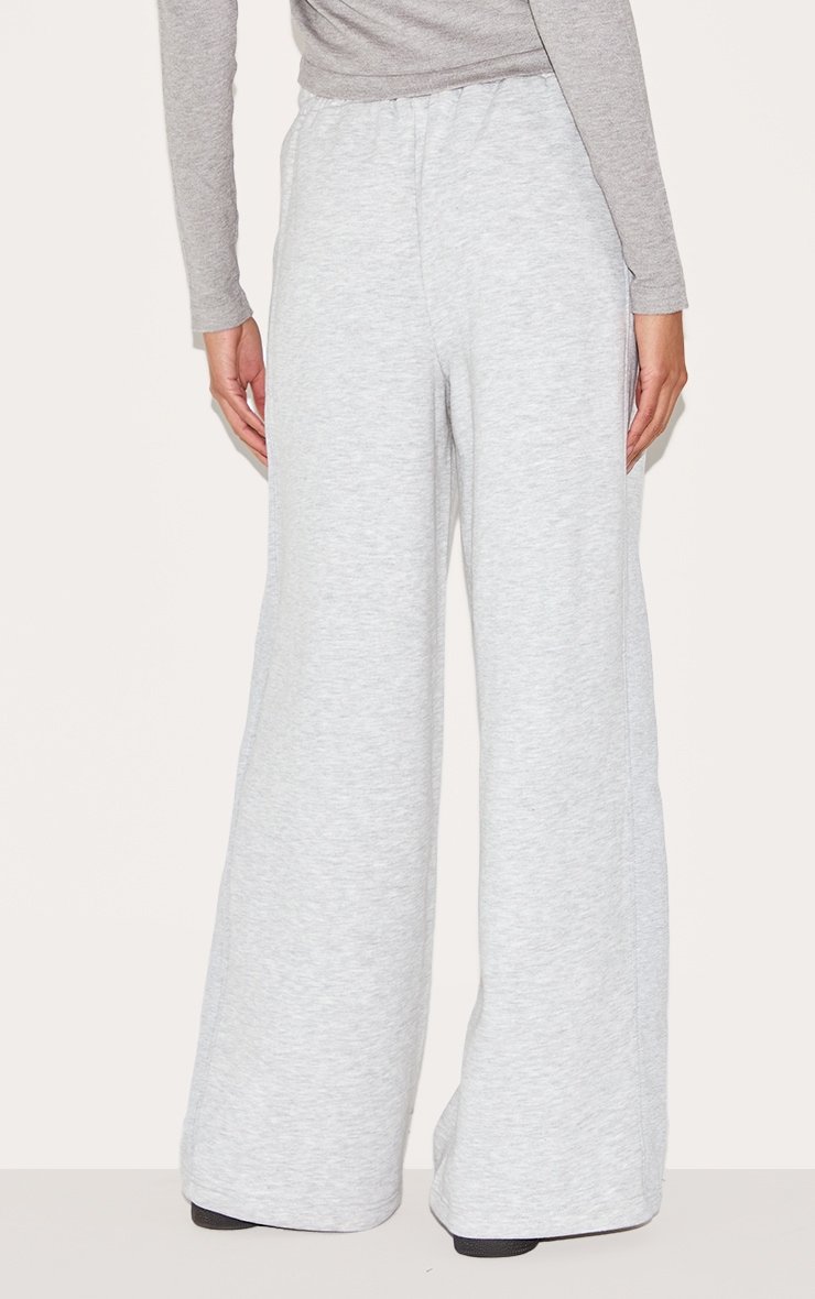 Ash Grey Wide Leg Rib Tape Sweatpants image 3