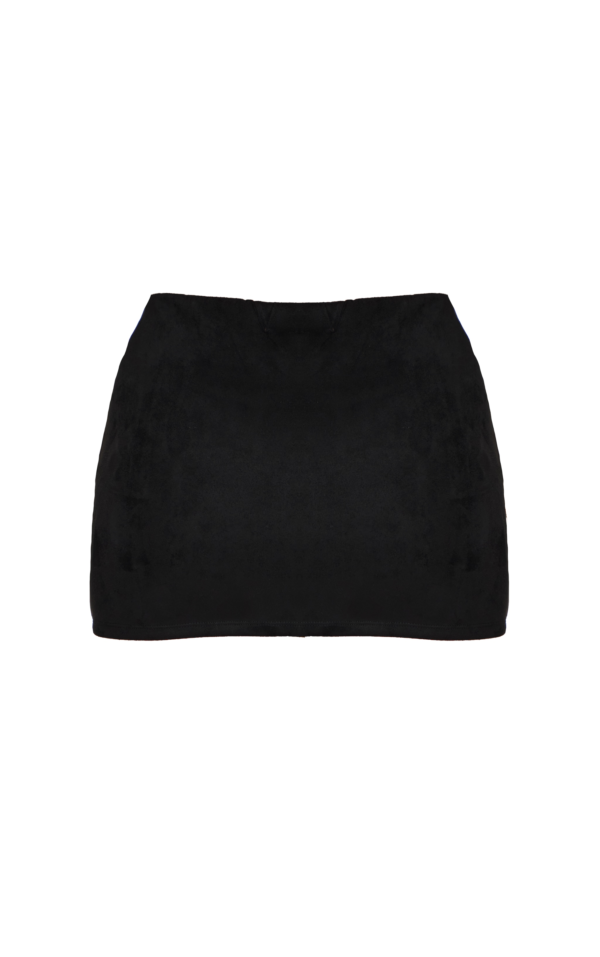 Black Faux Suede Micro Mini Skirt image 6