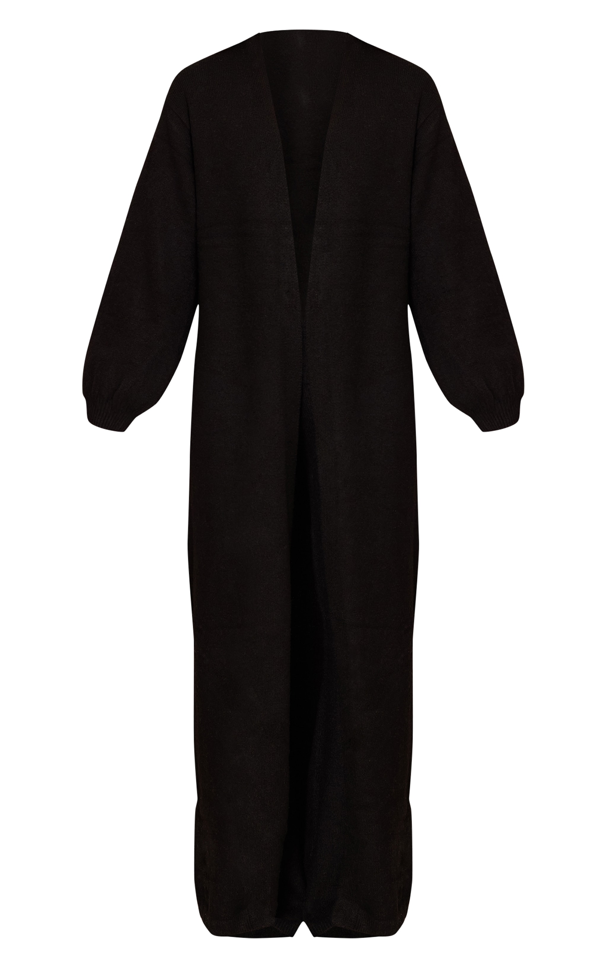 Black Knitted Maxi Cardigan image 5