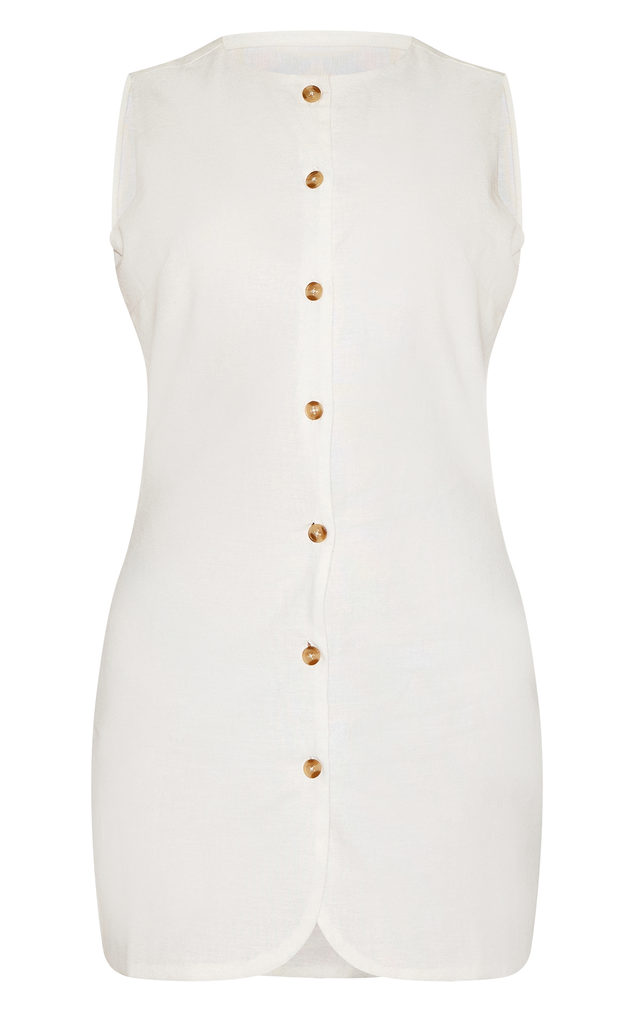 Robe moulante blanche boutonnée image 5