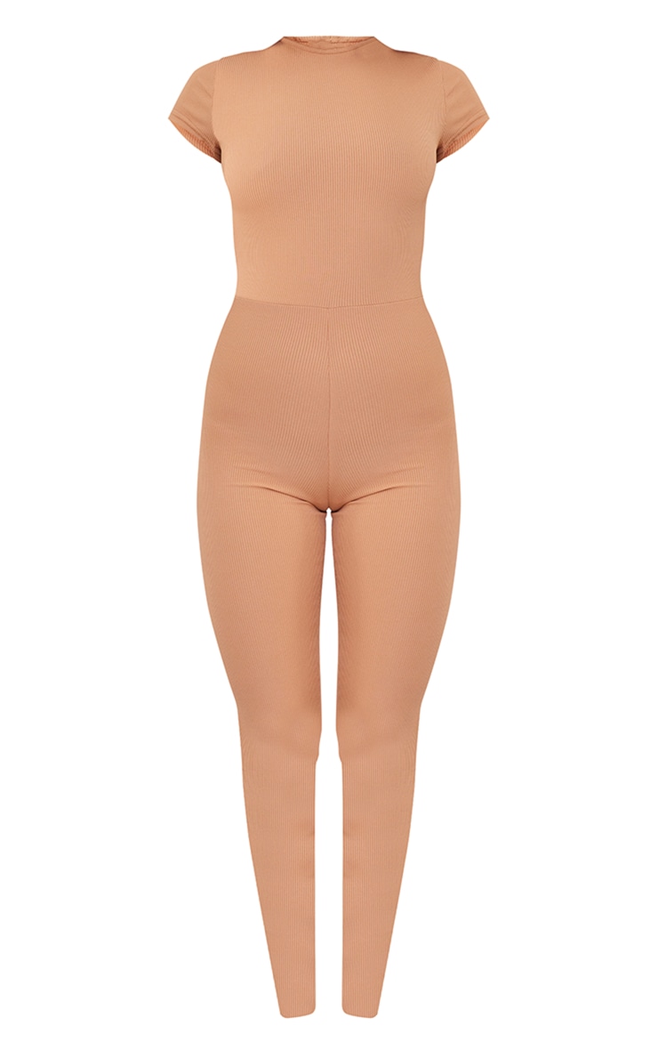 Camel Rib Cap Sleeve Jumpsuit image 5