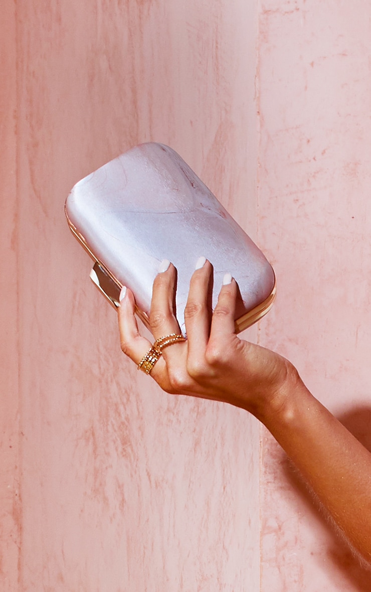 Pink Marble Clutch