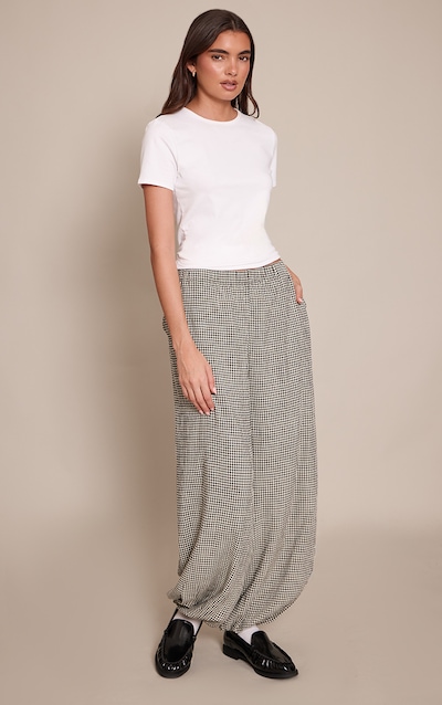 Black Check Balloon Pant