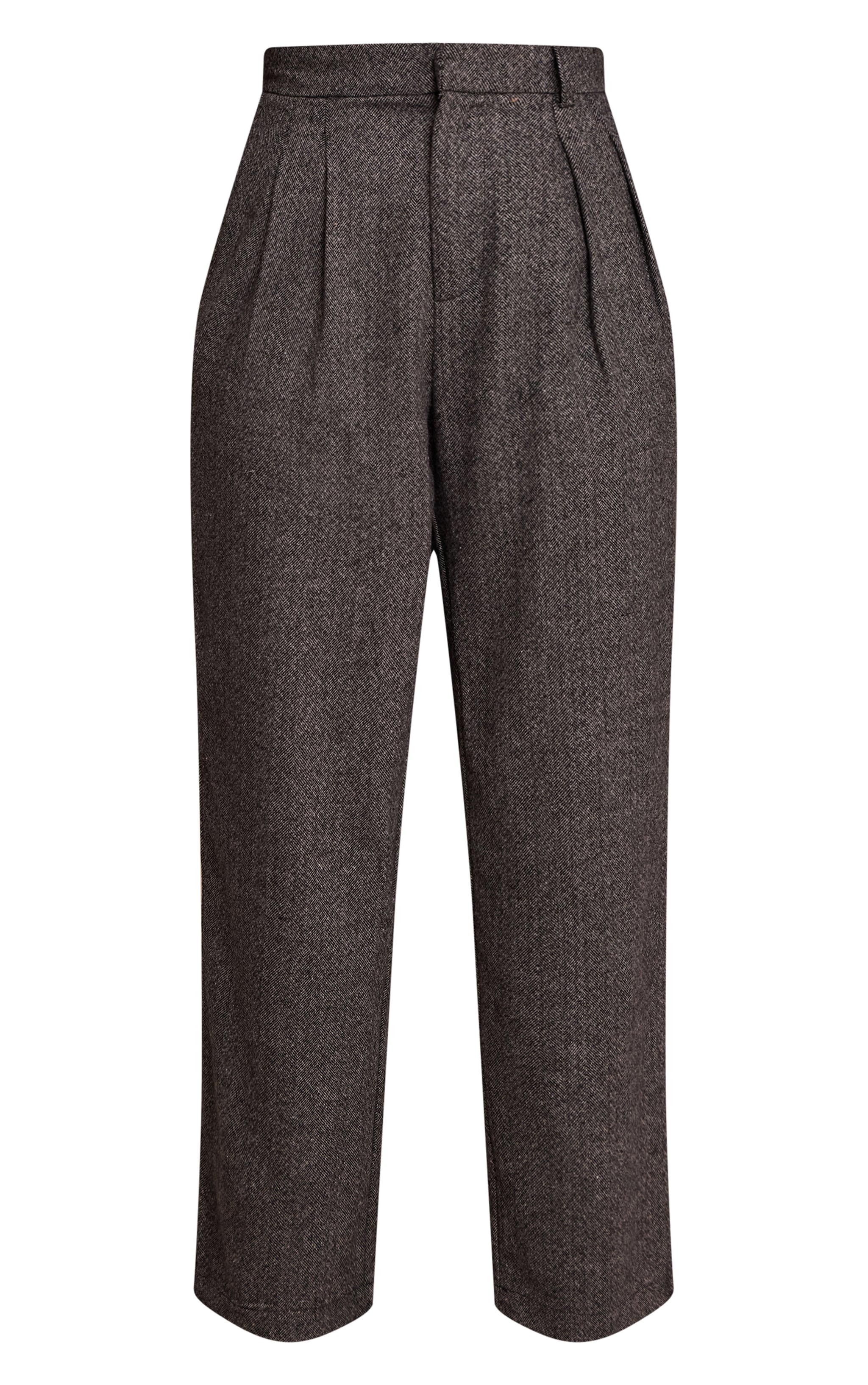 SHAPE charcoal HERRINGBONE STRAIGHT LEG PANT image 5