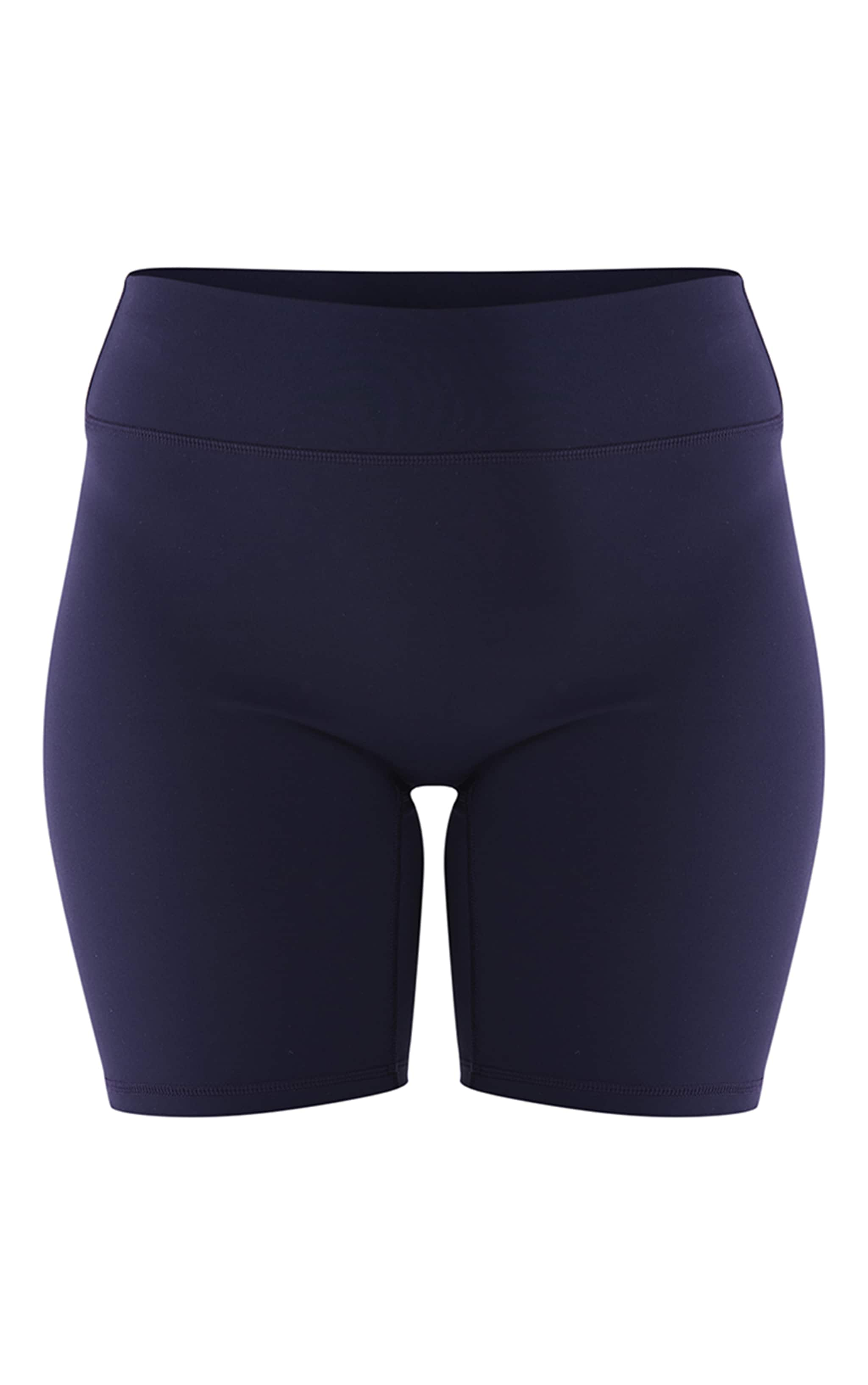 Navy Sculpt High Waist Gym Shorts image 6