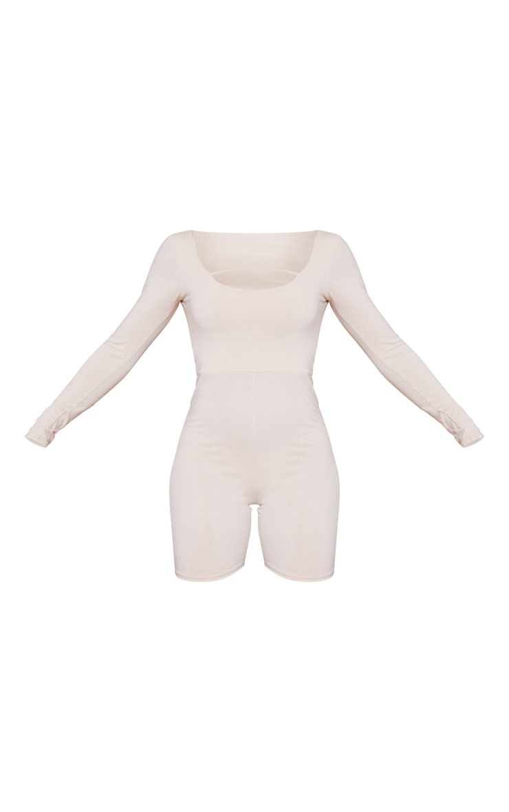 Stone Strap Detail Long Sleeve Jersey Unitard image 1