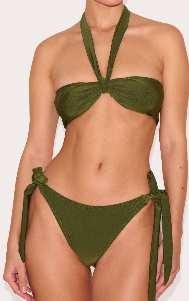 Khaki Tanga Bikini Bottoms image 4