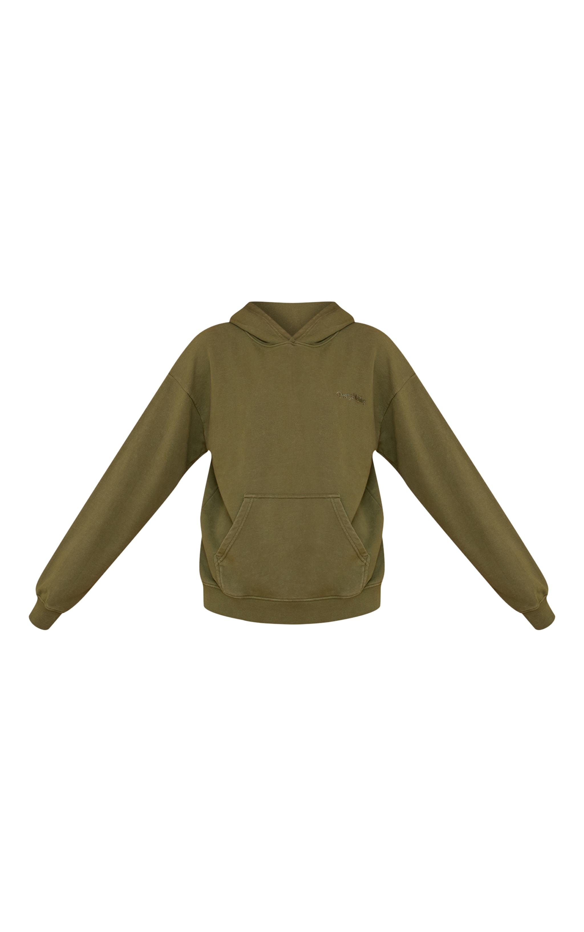 PLT Sage Embroidered Acid Wash Loopback Pullover Hoodie image 5