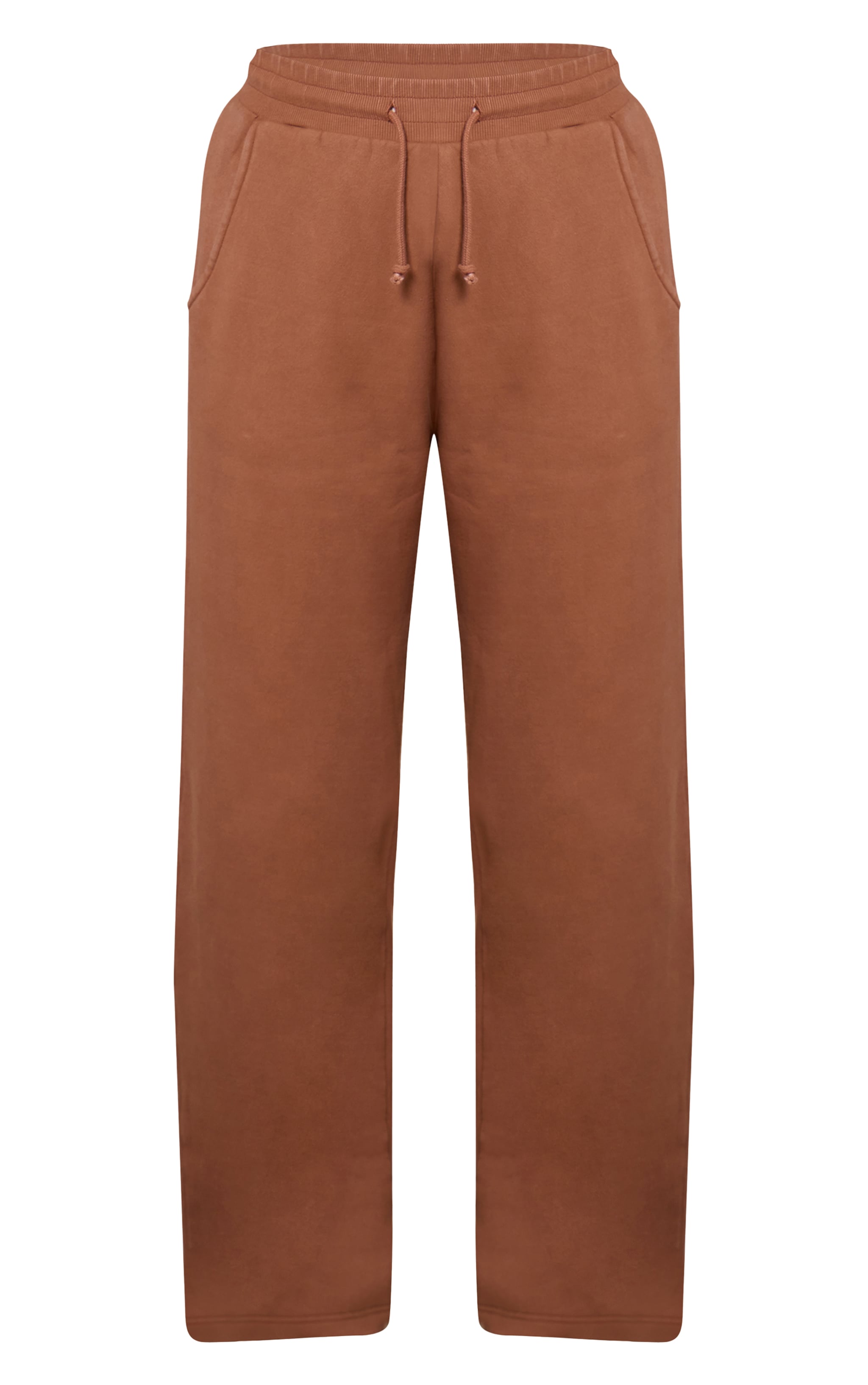 Shape Chocolate Washed Tie Waist Straight Leg Sweatpants image 5