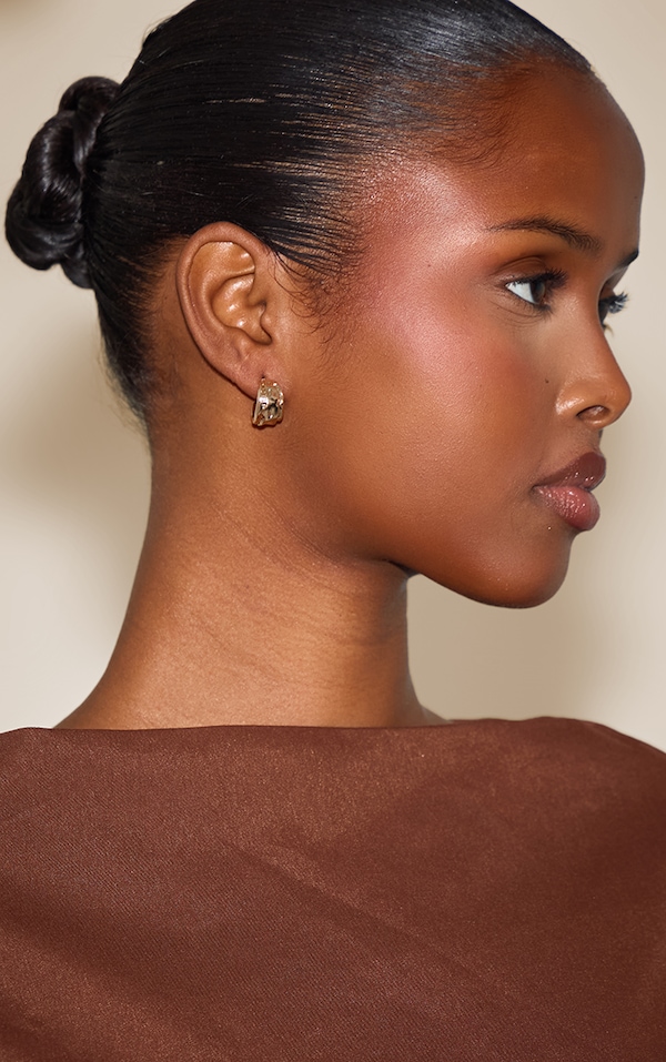 Gold Textured Small Hoop Earrings Multi-Pack