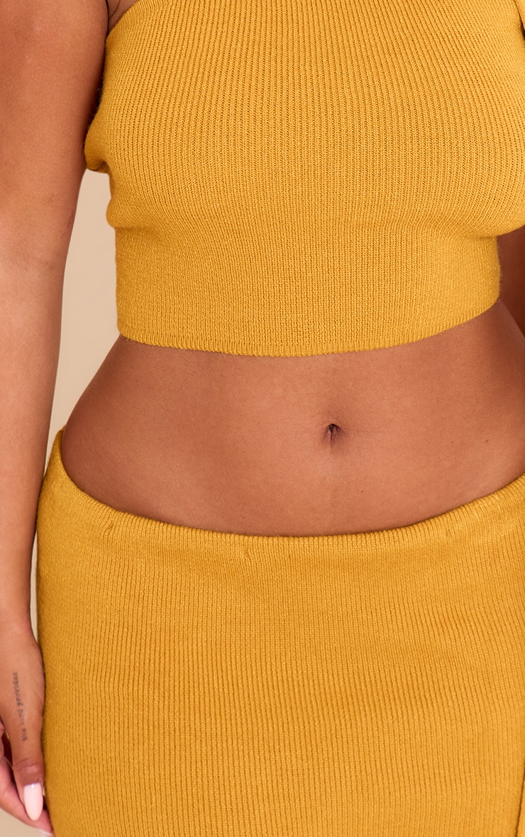 Shape Rust Knitted Maxi Skirt image 4