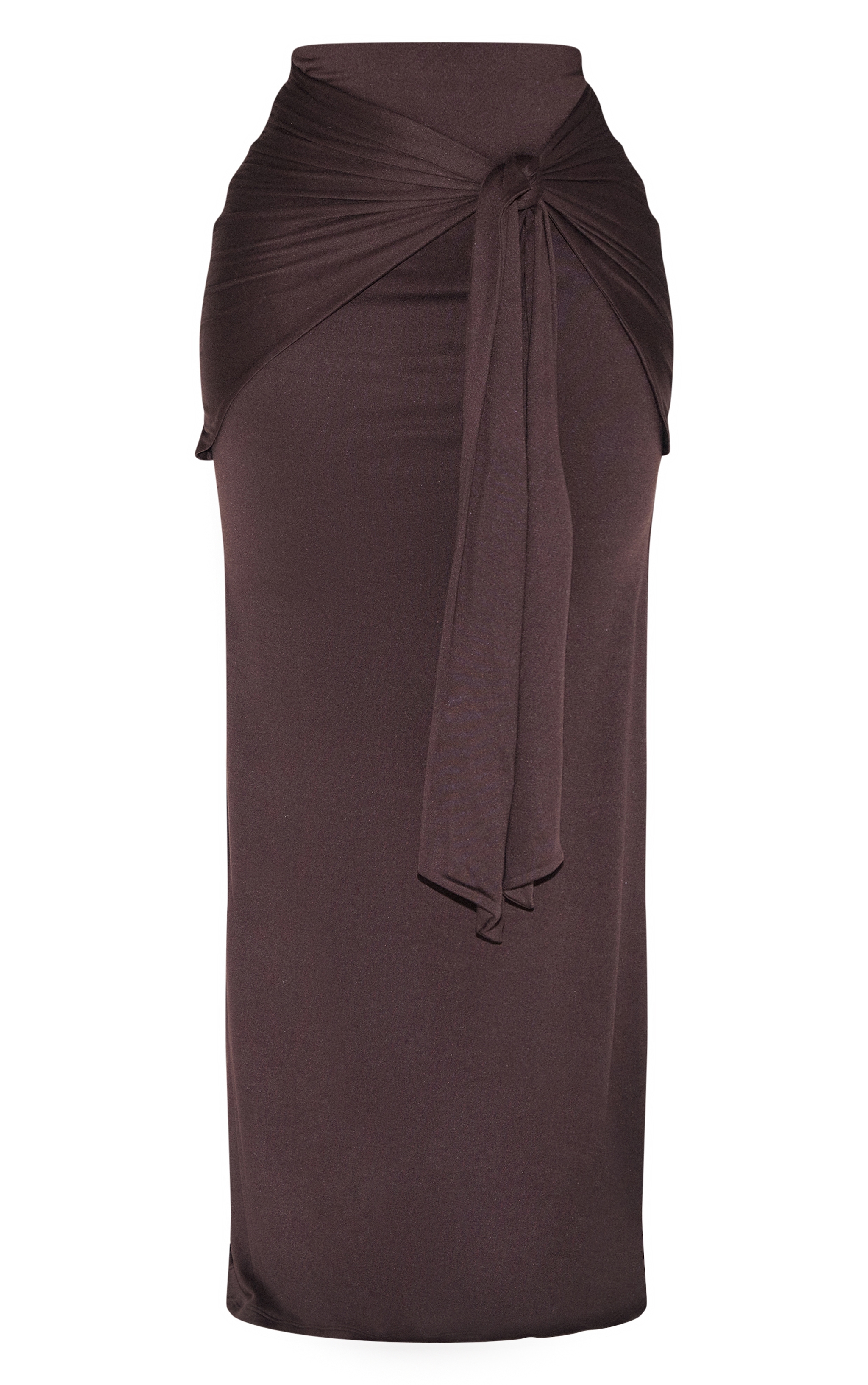 Shape Chocolate Super Soft Wrap Drape Maxi Skirt image 6