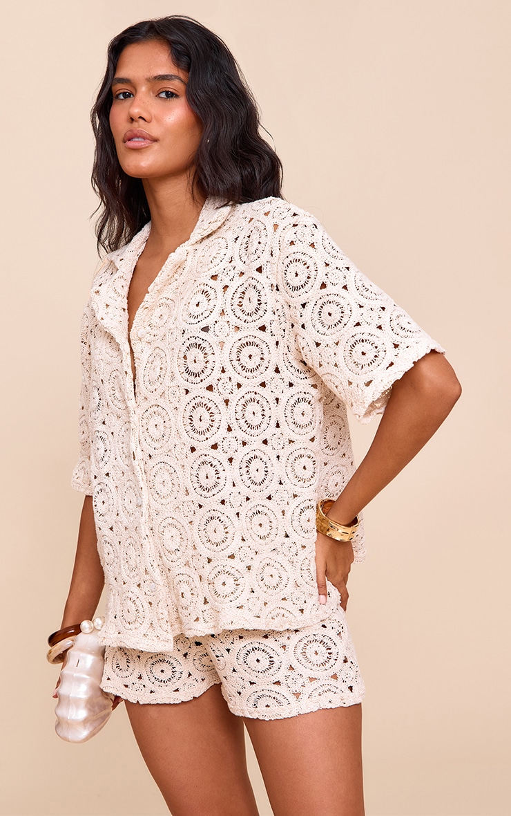 Sand Crochet Shorts image 1