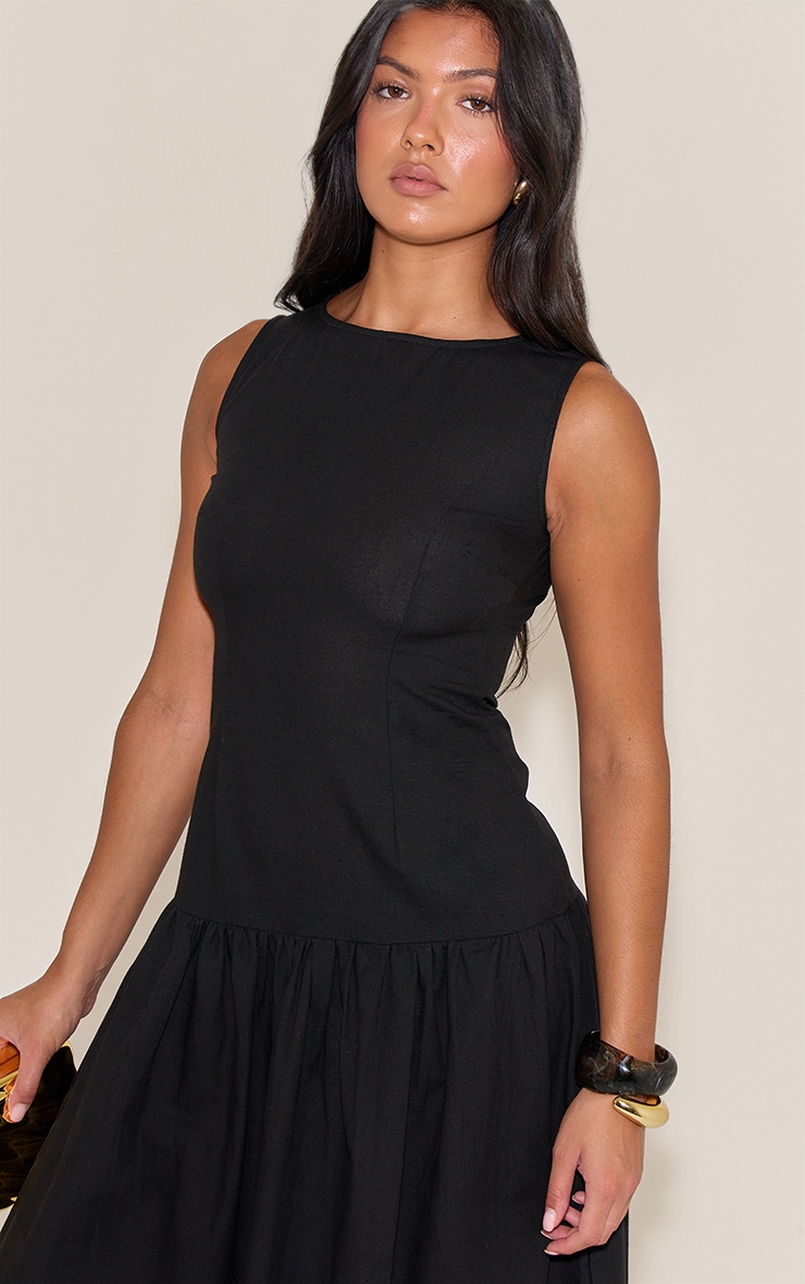 Black Drop Waist Maxi Dress image 4