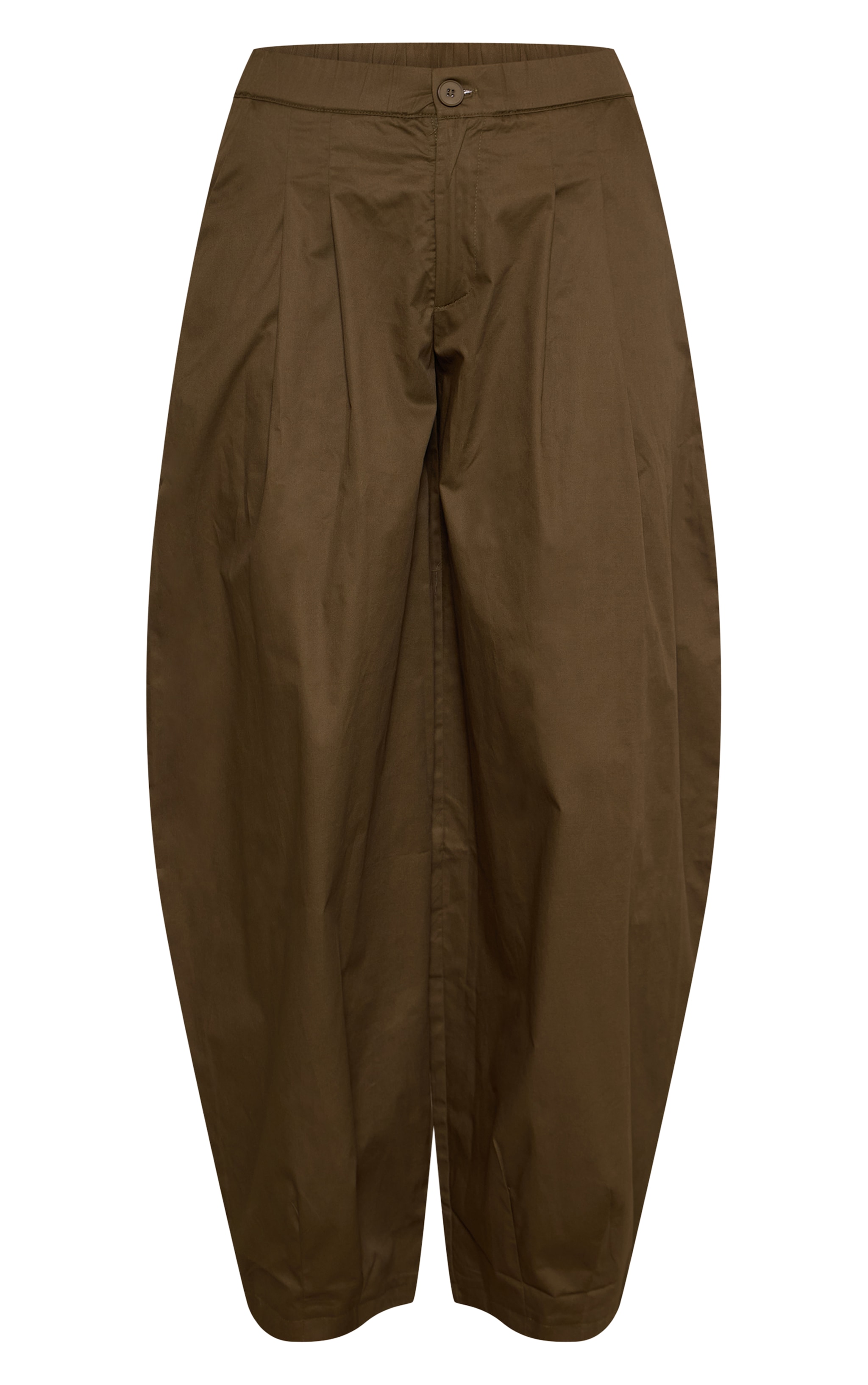 Khaki Elasticated Waist Parachute Pants image 5
