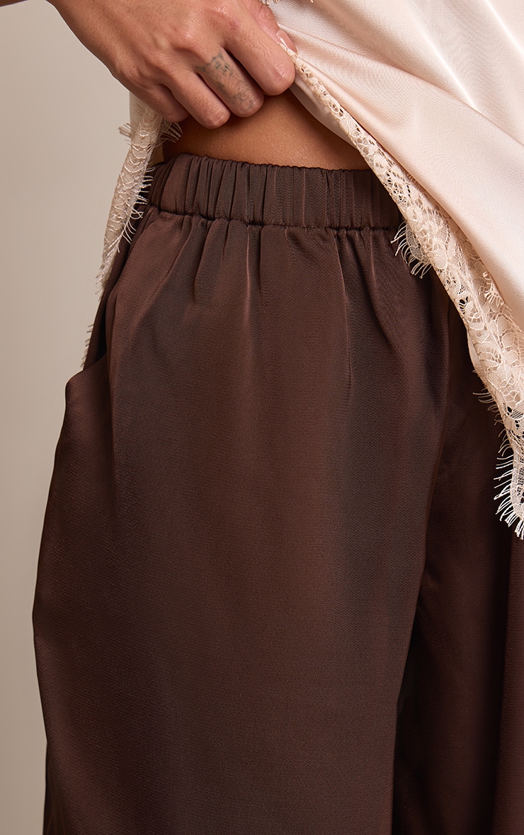 Dark Chocolate Satin Balloon Pants image 4