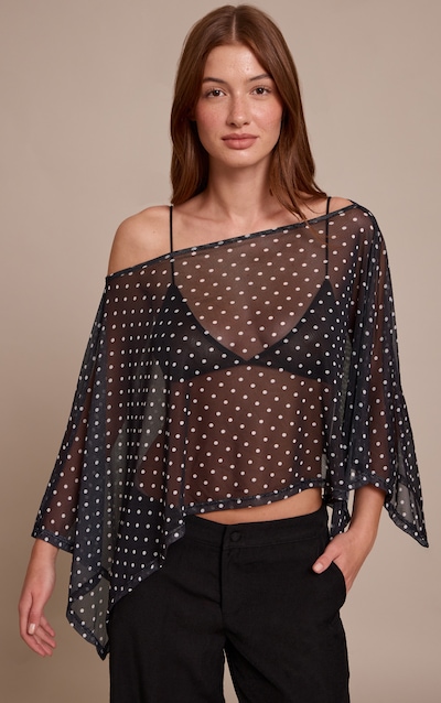 Mesh Polka Dot Cape